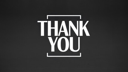 A simple thank you is presented in white text
