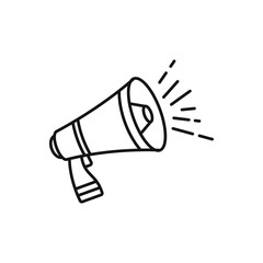 Megaphone simple outline illustration