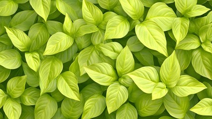 Vibrant Green Jungle Leaves Pattern in High Resolution and Detail