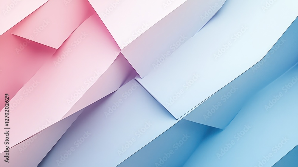 Poster abstract geometric background with pastel gradient colors and paper texture