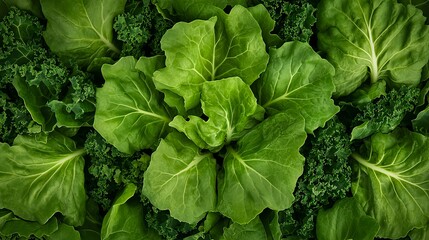 Close Up Of Lush Green Leafy Vegetables