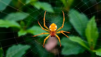 Macro Closeup of a Spider on Intricate Web – Hyper-Detailed Nature Photography