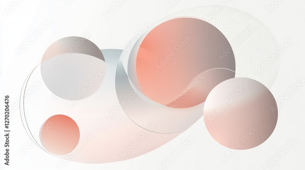 Poster elegant abstract background with soft gradients and overlapping circles