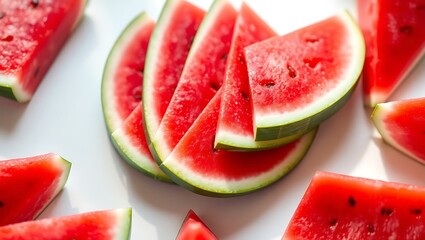 Refreshing Slices of Juicy Red Watermelon