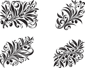 Obraz premium set of floral design elements