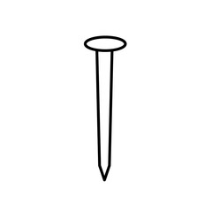 metal pin isolated on white