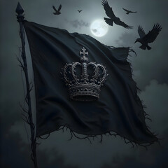 Naklejka premium Crown of Thorns: The Black Banner of Forgotten Kings