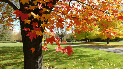 A beautiful Autumn day at the park