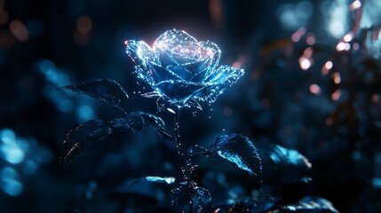 Crystalline Rose: A Digital Masterpiece