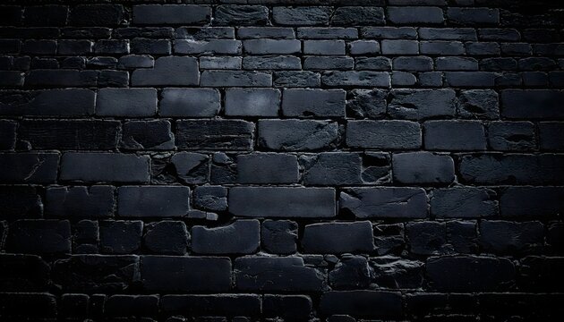 Fototapeta Cracked dark brick surface, haunted castle aesthetic, horror theme