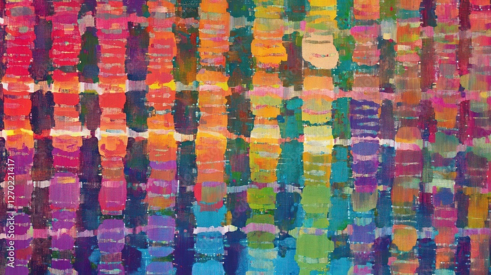 Poster abstract colorful mosaic pattern: vibrant texture and artistic design