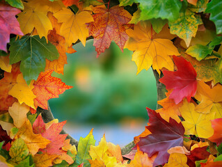 Fall Foliage and a circle of green