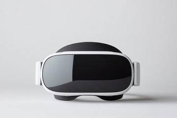 Streaming Services Concepts. Virtual reality headset on a minimalist background.