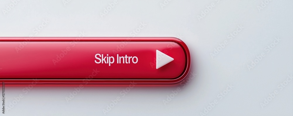 Poster streaming services concepts. red button with 