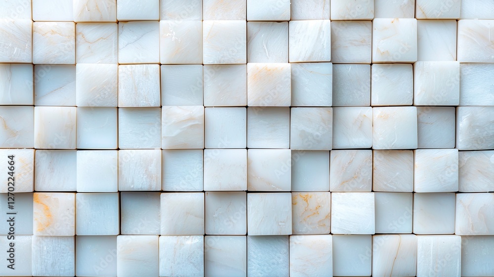 Poster sustainable buildings concepts. textured tiles arranged in a square pattern, showcasing a light colo