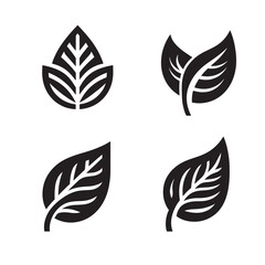 Four stylized leaf icons.