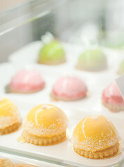 A Colorful Dooms Cake on The Display Chiller