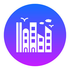 Fototapeta premium Coastal City Icon