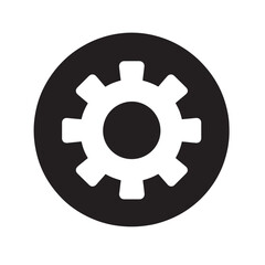 Gear icon in a circle.