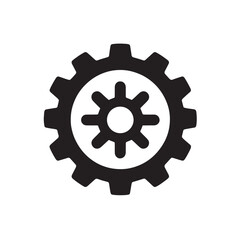 Gear icon, cogwheel symbol.
