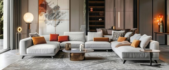 Sofa decoration on living room