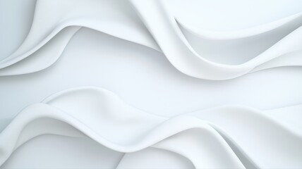 Obraz premium Abstract white fabric folds background, ideal for modern design themes and minimalist projects.
