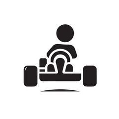 Go-kart driver icon. (2)