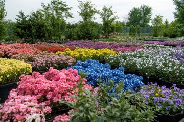 Vibrant Forget-Me-Not Plant Close-Up in Full Bloom
