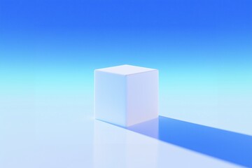 Obraz premium Square on a blue background, minimalist, abstract design