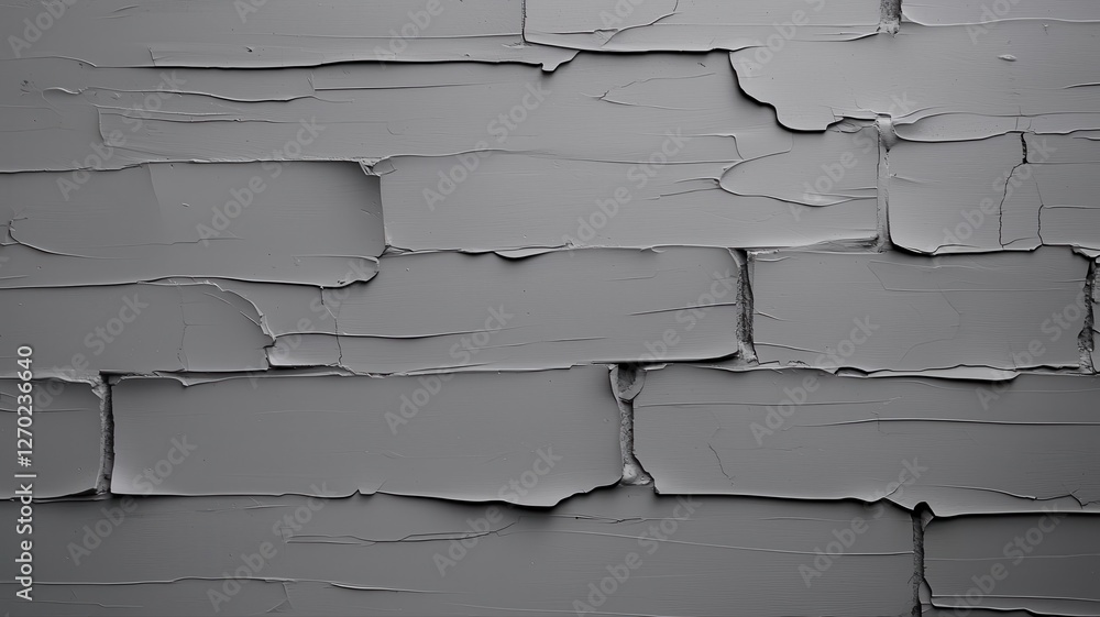 Aufkleber close-up of gray textured wall with rough layers and abstract patterns, ideal for artistic or archit