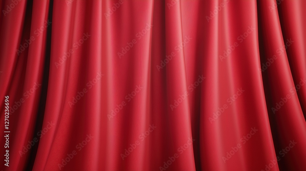 Poster a rich, textured red curtain drapes elegantly, creating an inviting atmosphere and adding a touch of