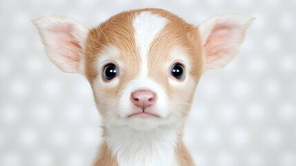 Fototapeta premium Adorable Chihuahua puppy portrait, studio shot, textured background, pet adoption