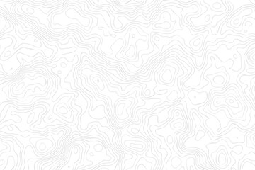 Minimalist contour line illustration for topographic design