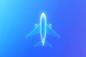 Aircraft on a black background, minimalist, abstract design