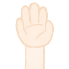 シンプルな手のイラスト