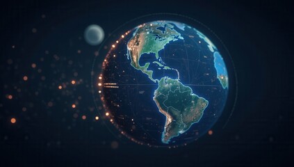Holographic Planet Visualization with High-Tech Scanning Interface