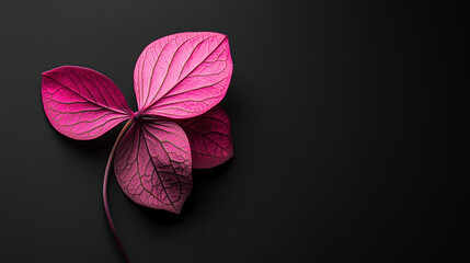 Obraz premium A minimalist modern black background with a pink highlight 