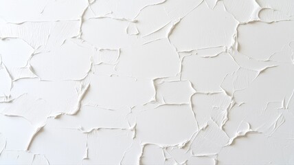 Fototapeta premium Close-up of textured white plaster wall with abstract patterns, showcasing artful architecture detail and minimalism.