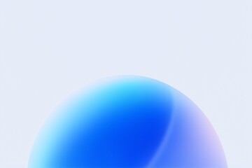 Round ball on blue background, minimalist, abstract design
