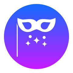 Naklejka premium New Year Mask Icon