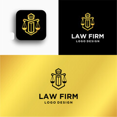 LAW FIRM LOGO GOLD LUXURY GRADATION