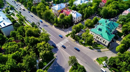 Aerial Cityscape: Green Park, Street View - Aerial Photography