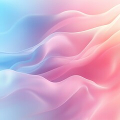 Obraz premium A soft and flowing abstract background featuring gentle waves of blue and pink colors, creating a calming and serene atmosphere for various creative projects.