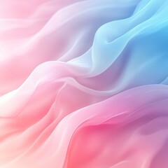 Obraz premium A stunning abstract background featuring soft waves of fabric in gradient shades of pink and blue, evoking a sense of tranquility and elegance, ideal for various creative projects.