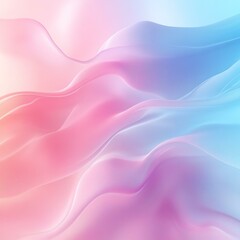 Fototapeta premium A stunning abstract background featuring soft waves of pink and blue hues, perfect for creating a tranquil atmosphere in various design projects.
