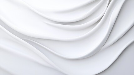 Obraz premium Elegant folds of white fabric create a soft, flowing texture, ideal for backgrounds and design purposes.