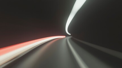 Naklejka premium Tunnel Vision: A Blur of Speed and Light