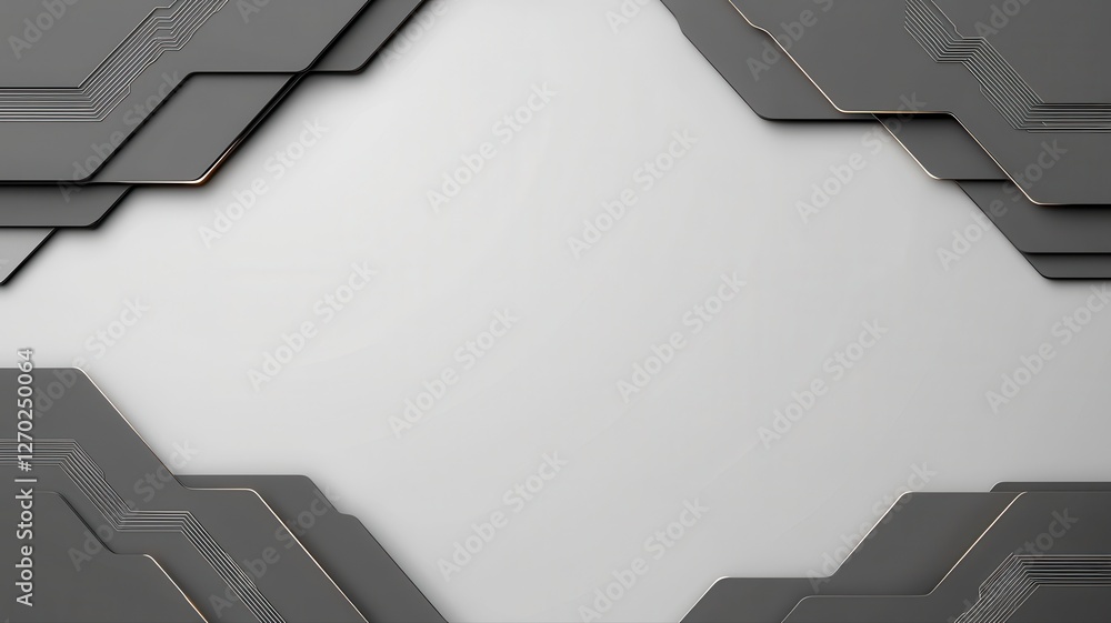 Poster modern abstract technology background with geometric dark and light layers, perfect for presentation