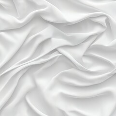 Obraz premium A close-up view of luxurious white fabric with soft folds and gentle textures, perfect for backgrounds, textile designs, or fashion-related projects, evoking elegance and simplicit
