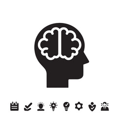Head with brain icon.